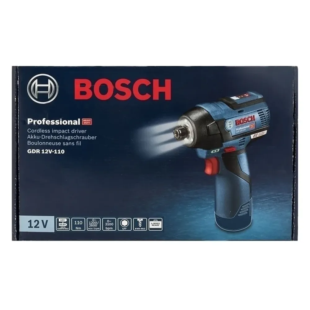 Bosch GDR 12V-110 Professional Solo винтоверт аккумуляторный (без АКБ и ЗУ), 06019E0002