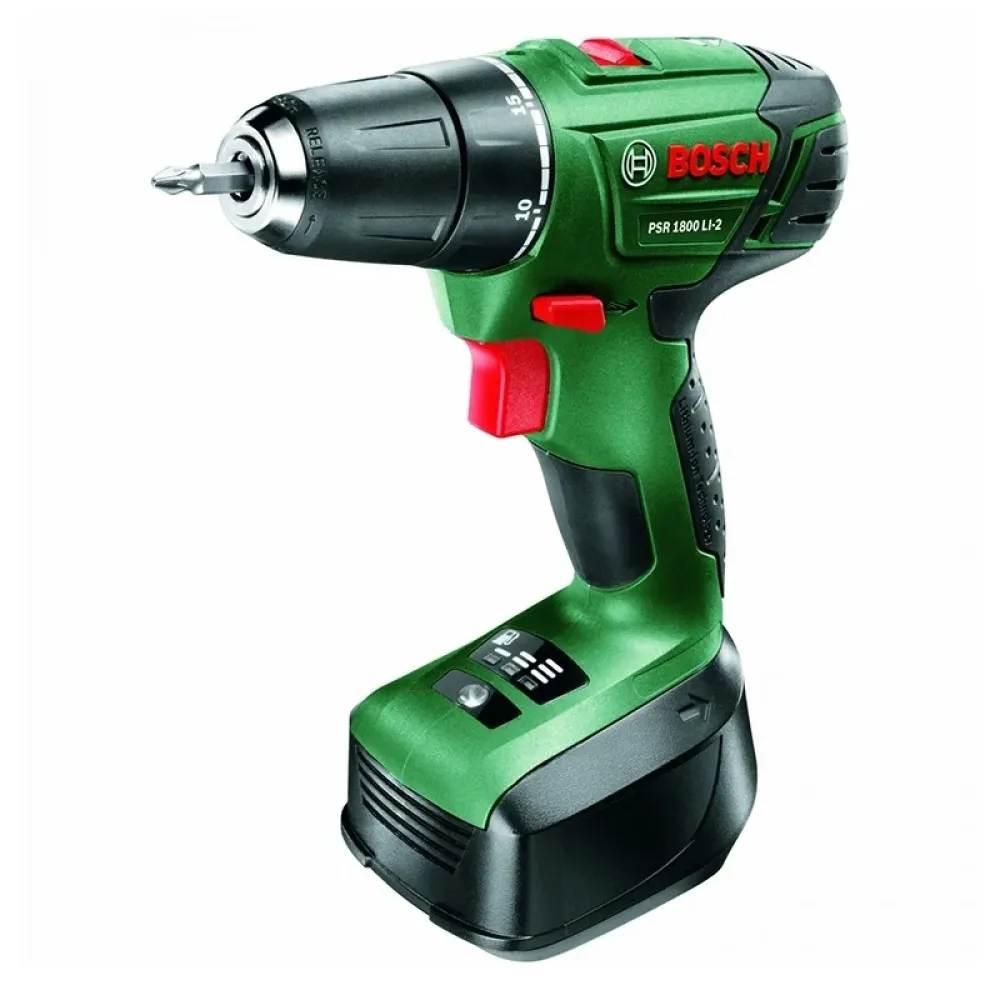 Bosch PSR 1800 LI-2 аккумуляторная дрель-шуруповерт (2 x 1.5 Ач, ЗУ) с кейсом, 06039A310H