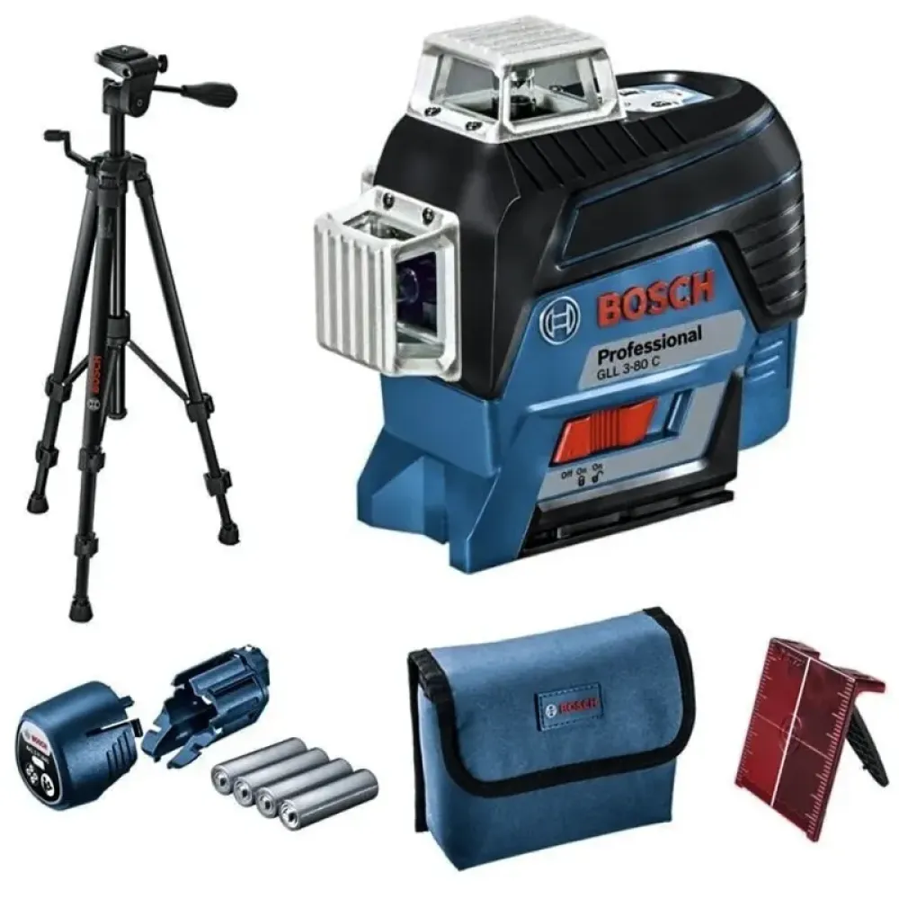 Bosch GLL 3-80 C Professional лазерный нивелир со штативом BT 150, 0601063R01