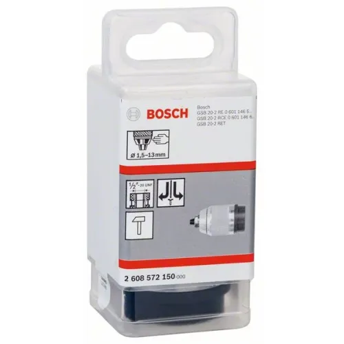 Bosch Bosch System Chucks быстрозажимной патрон 1.5-13 мм, 1/2 дюйма - 20, 2608572150