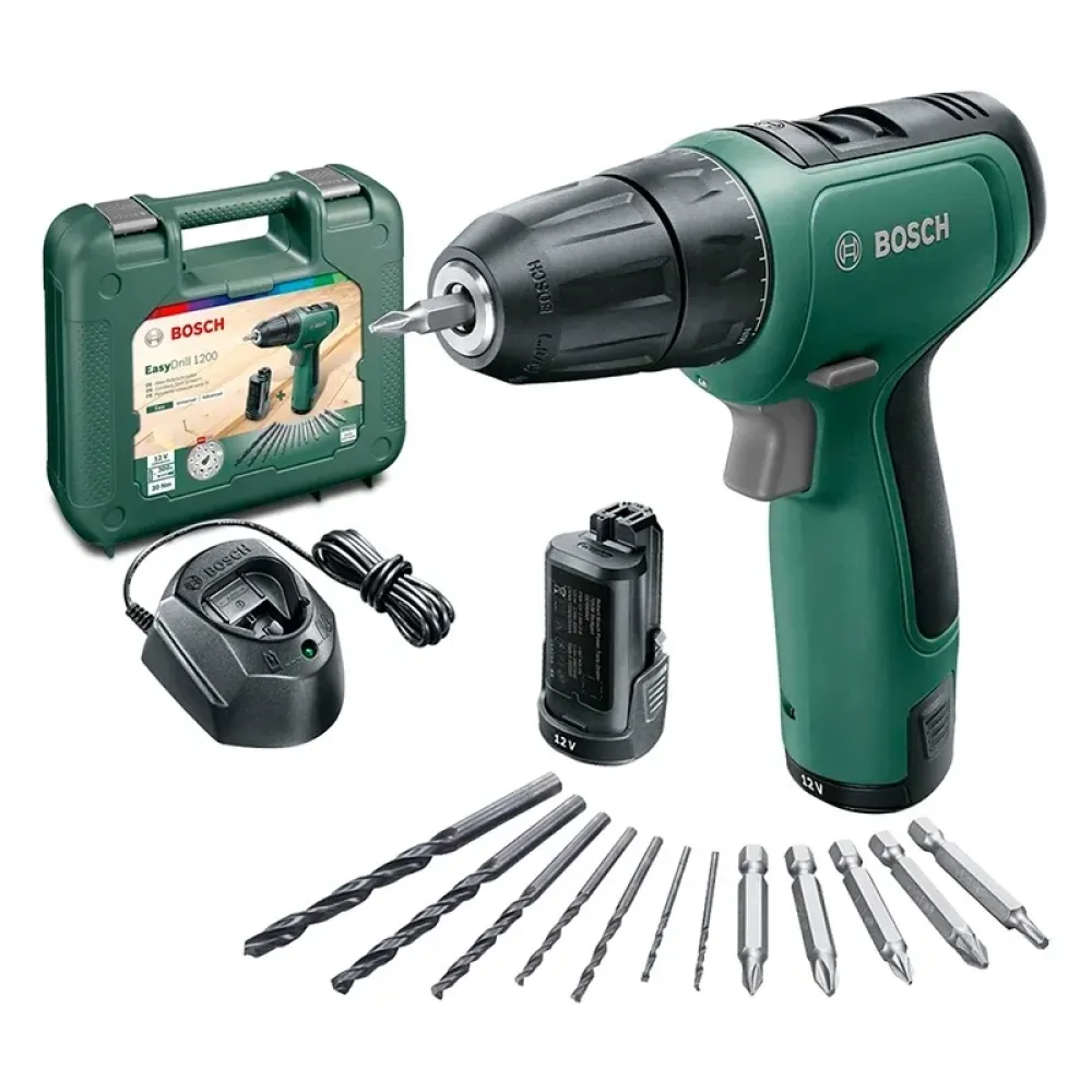 Bosch EasyDrill 1200 аккумуляторная дрель-шуруповерт (2 x 1.5 Ач, ЗУ), 06039D3002