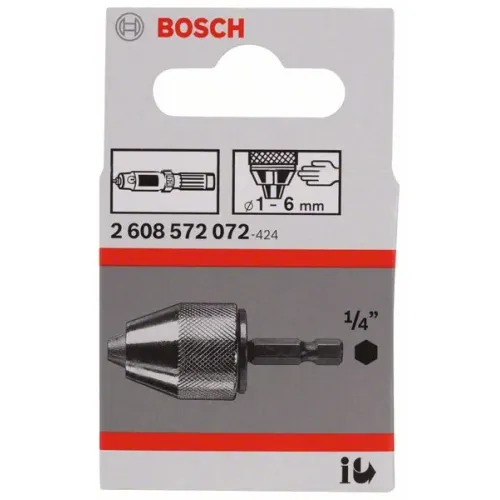 Bosch Keyless Chuck быстрозажимный сверлильный патрон 1.0-6 мм, HEX 1/4, 2608572072