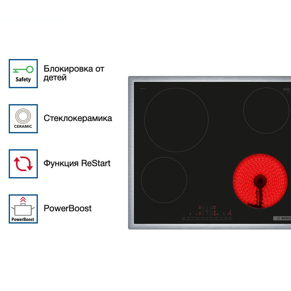 Электрическая варочная панель Bosch PKE645FP2E