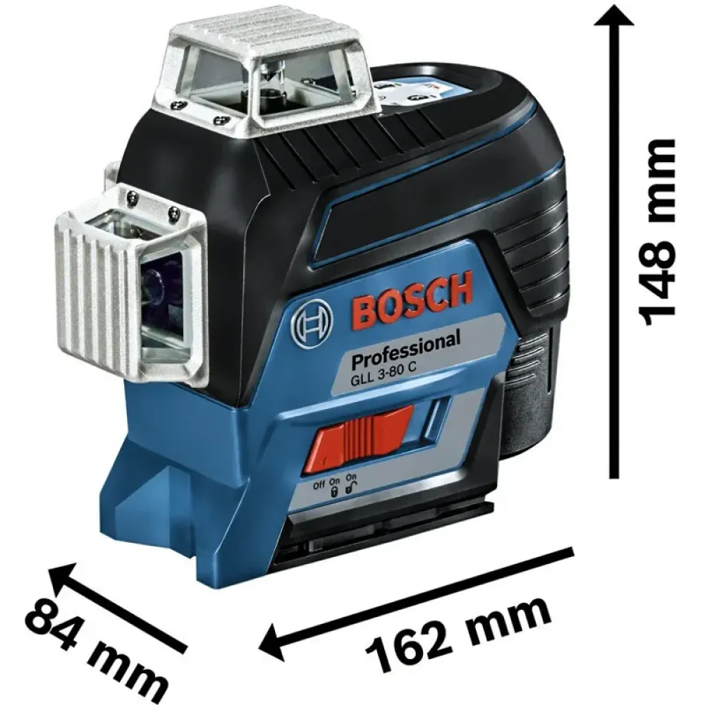 Bosch GLL 3-80 C Professional лазерный уровень в кейсе, 0601063R02
