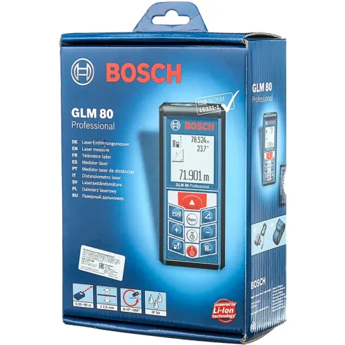 Bosch GLM 80 Professional дальномер со штативом BT 150, 06159940A1