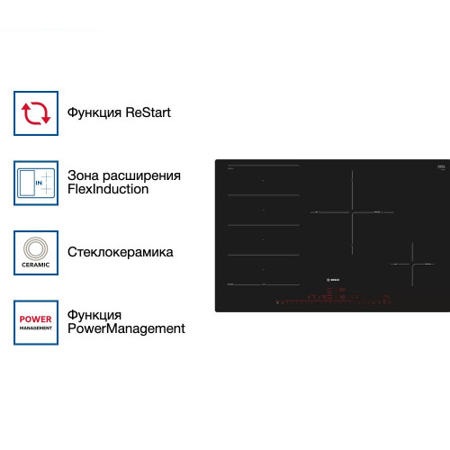 Индукционная варочная панель Bosch PXE801DC1E