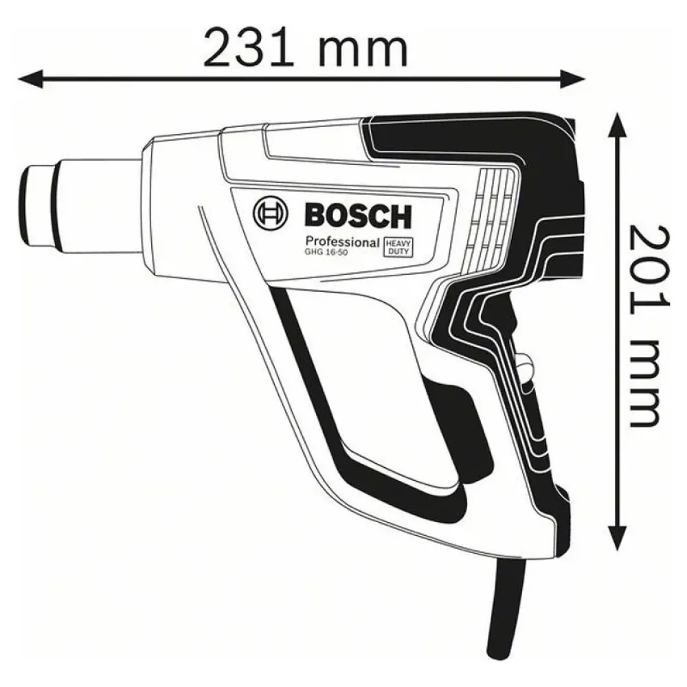 Bosch GHG 16-50 Professional фен строительный , 06012A60K0