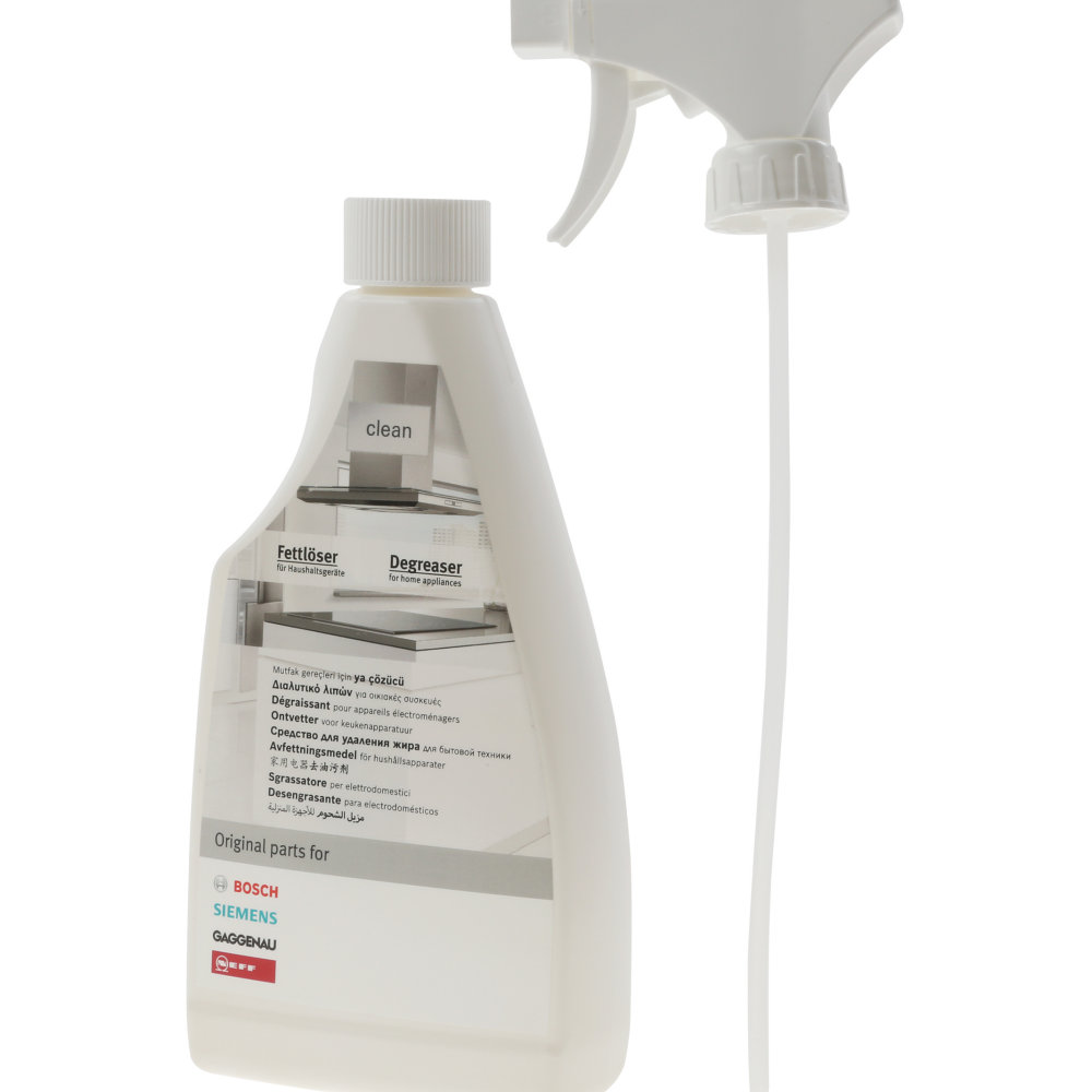 Растворитель жира Bosch для вытяжек, электро- и газовых плит, мебели