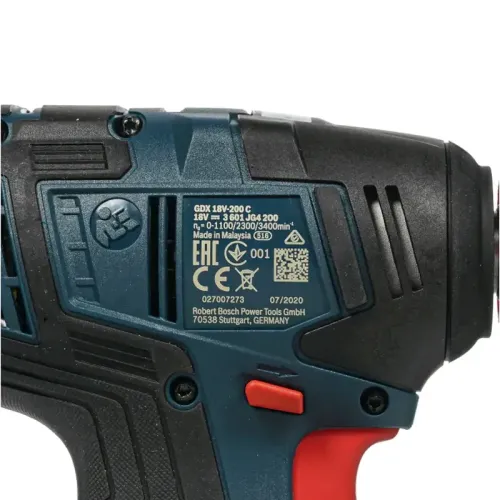 Bosch GDX 18V-200 C Professional аккумуляторный ударный гайковёрт (1 x 4 Ач, ЗУ), 0615990M46