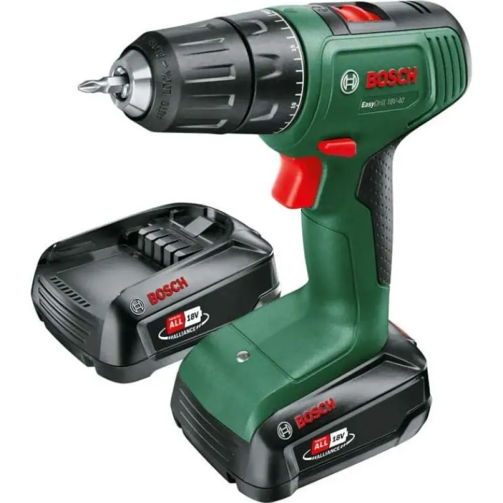 Bosch EasyDrill 18V-40 аккумуляторная дрель-шуруповерт (2 x 1.5 Ач, ЗУ), 06039D8002