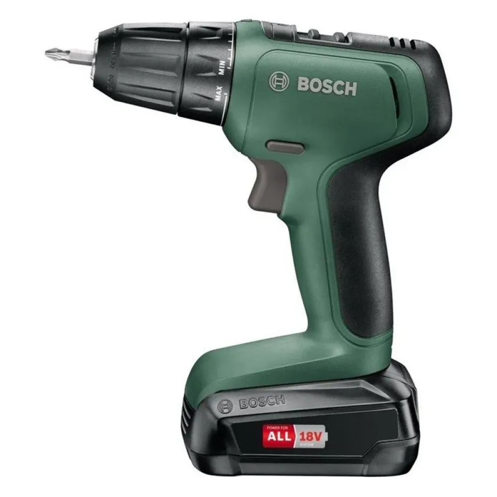Bosch UniversalDrill 18 аккумуляторная дрель-шуруповерт (2 x 1.5 Ач, ЗУ) с кейсом, 06039C8005