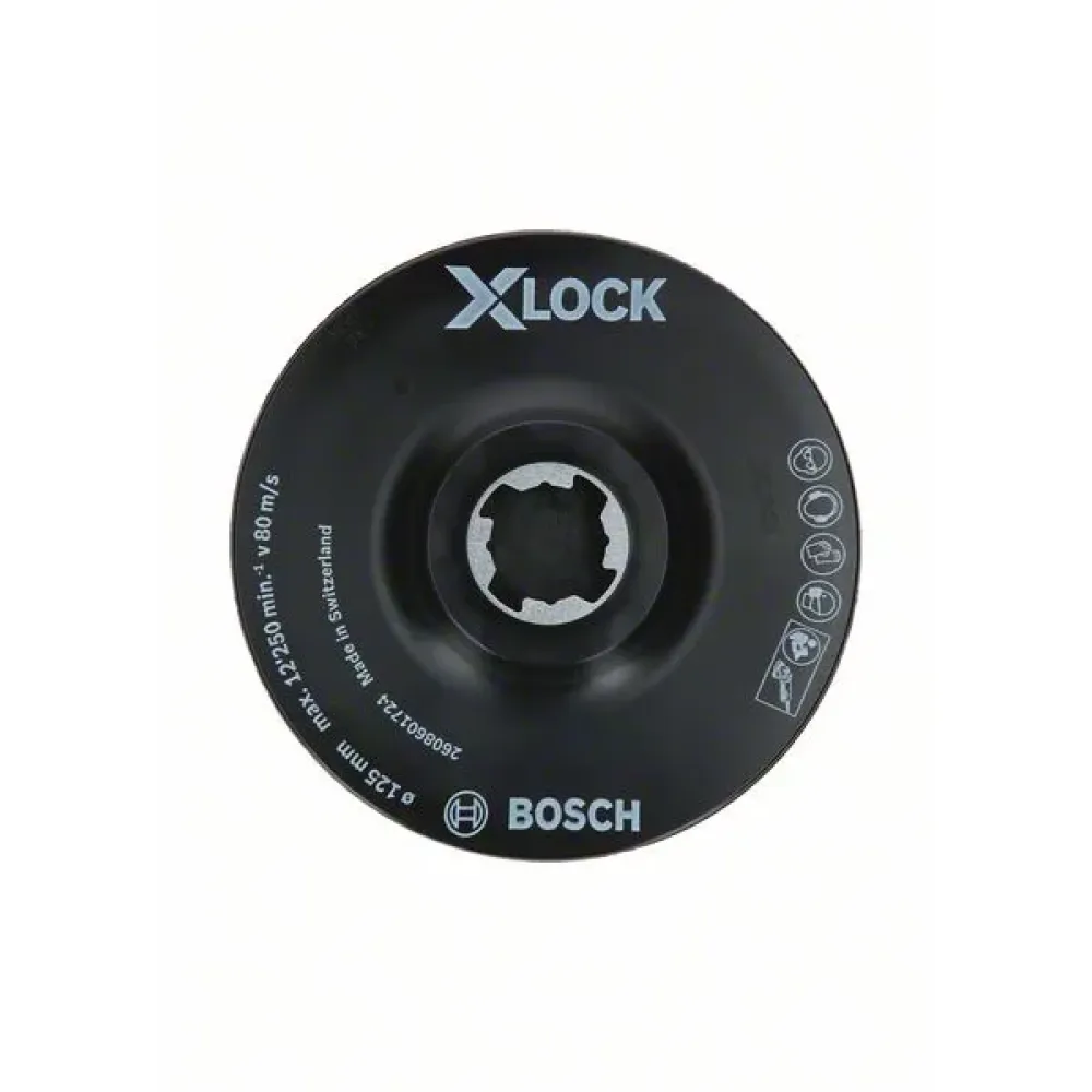 Bosch SCM X-LOCK опорная тарелка с центрирующим штифтом 125 мм, 2608601724