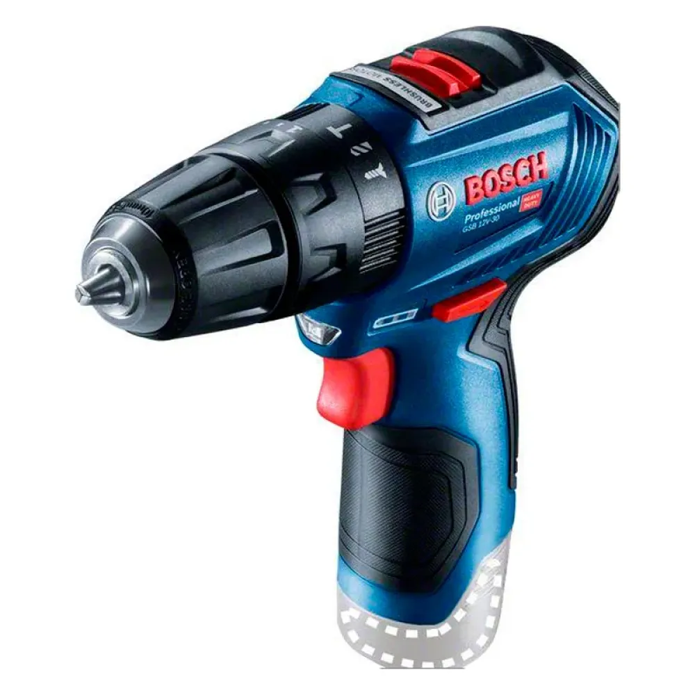 Bosch GSB 12V-30 Professional Solo аккумуляторная ударная дрель-шуруповерт (без АКБ и ЗУ), 06019G9102