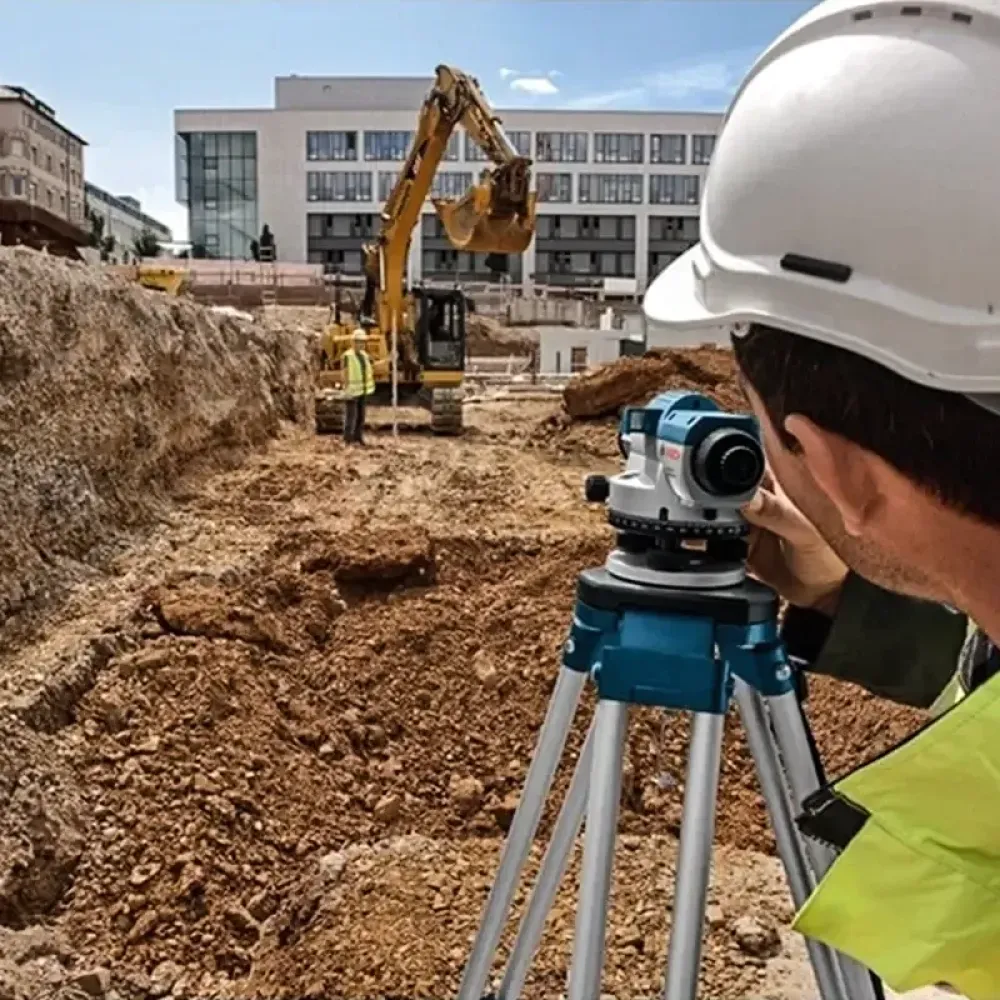 Bosch GOL 20 D Professional оптический нивелир + бленда, кейс, ключ, отвес и регулировочный штифт 0601068400