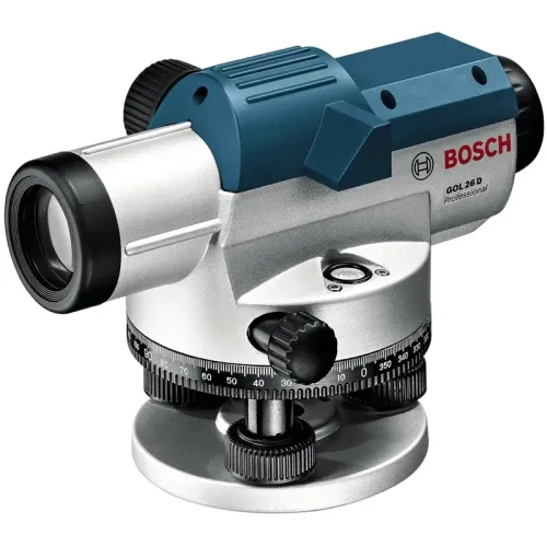 Bosch GOL 26 D Professional оптический нивелир + бленда, кейс, ключ, отвес и регулировочный штифт 0601068000